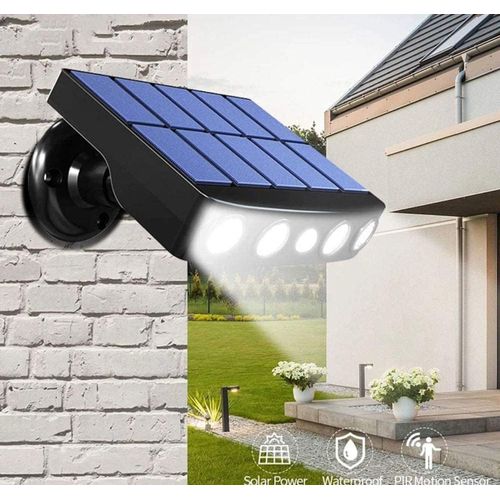 Lampe Projecteur Solaire De Jardin Lumière Solaire Puissante, Capteur De Mouvement Extérieur Projecteurs De Lampe Solaire À Led De Jardin Étanche, Pour Chemin De Jardin - Forme T